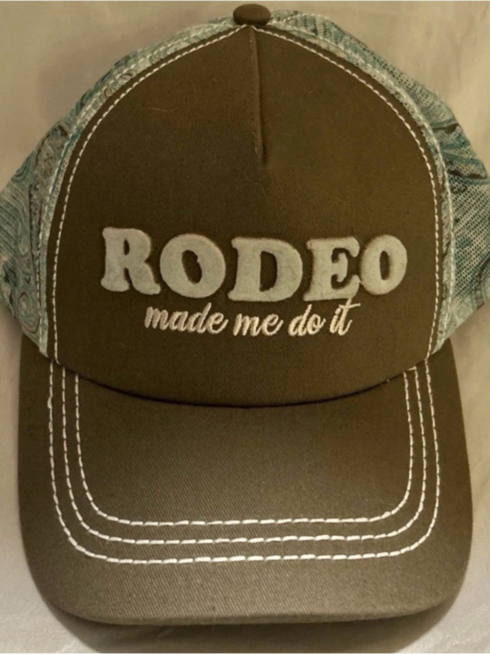 Vintage Cruel Trucker Hat Western Wear Rodeo Made Me Do It Mesh SnapBack Cap